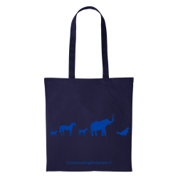 Tote bag bleu marine "Frise...