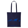 Tote bag bleu marine "Frise des animaux"