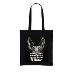 Tote bag noir "Chien"